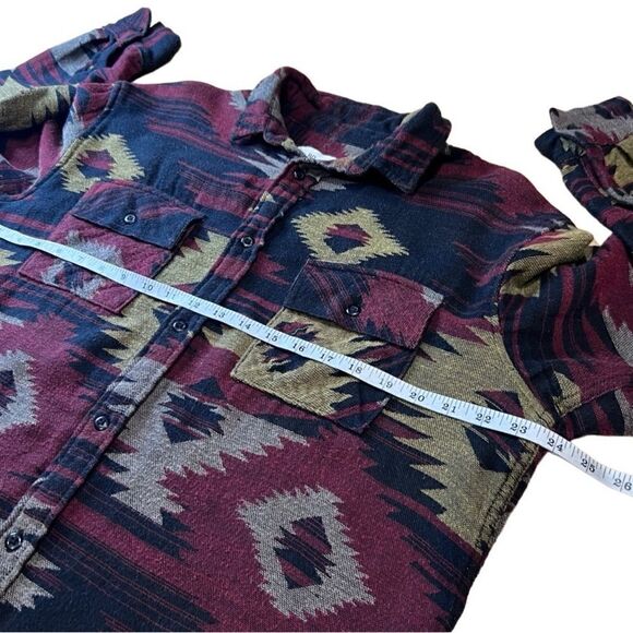 BP shacket button down long sleeve shirt western Navajo print size medium - Picture 13 of 14